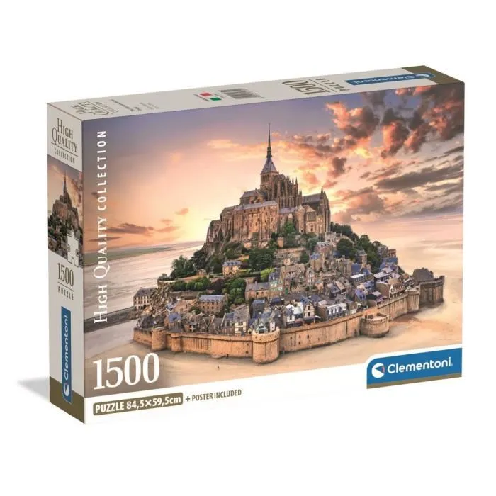 Clementoni Rompecabezas Compacto 1500 piezas Mont Saint-Michel - CLE8005125317301 Clementoni Rompecabezas Compacto 1500 piezas Mont Saint-Michel - CLE8005125317301