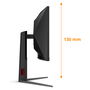AOC CU34G4Z Monitor Gaming 34" Wide Quad HD, 1ms, Fast VA, Curvo 1500R, 240Hz, Negro/Rojo