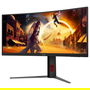 AOC CU34G4Z Monitor Gaming 34" Wide Quad HD, 1ms, Fast VA, Curvo 1500R, 240Hz, Negro/Rojo