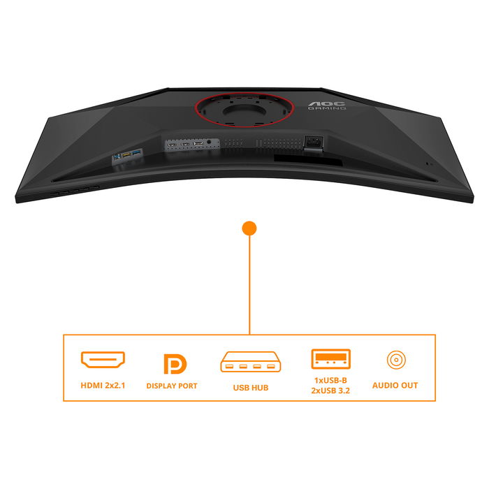 AOC CU34G4Z Monitor Gaming 34" Wide Quad HD, 1ms, Fast VA, Curvo 1500R, 240Hz, Negro/Rojo AOC CU34G4Z Monitor Gaming 34" Wide Quad HD, 1ms, Fast VA, Curvo 1500R, 240Hz, Negro/Rojo