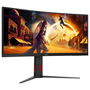 AOC CU34G4Z Monitor Gaming 34" Wide Quad HD, 1ms, Fast VA, Curvo 1500R, 240Hz, Negro/Rojo