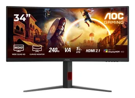 Monitor aoc g4 cu34g4z 34" 3440 x 1440 pixeles wide quad hd led negro, rojo