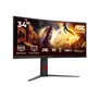 Monitor aoc g4 cu34g4z 34" 3440 x 1440 pixeles wide quad hd led negro, rojo