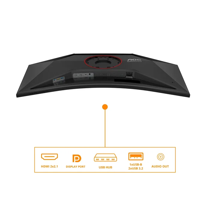 Monitor aoc g4 cu34g4z 34" 3440 x 1440 pixeles wide quad hd led negro, rojo Monitor aoc g4 cu34g4z 34" 3440 x 1440 pixeles wide quad hd led negro, rojo