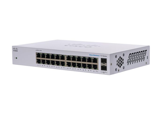 Cisco Unmanaged Switch, 24 x 10/100/1000 Puertos, 2 x Gigabit SFP Combo, EU, RF