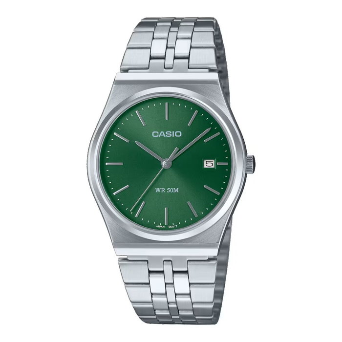Reloj Hombre Casio MTP-B145D-3AVEF Verde Plateado (Ø 35 mm) Reloj Hombre Casio MTP-B145D-3AVEF Verde Plateado (Ø 35 mm)