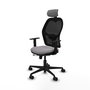 PIQUERAS Y CRESPO Silla de oficina Jorquera con mecanismo Sincro/Traslack Gris y Negro