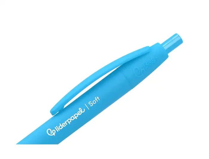 Liderpapel Bolígrafo InkPro 07 Retráctil Punta 1 mm Tinta Azul Cuerpo Soft Touch Azul Cielo con Clip Liderpapel Bolígrafo InkPro 07 Retráctil Punta 1 mm Tinta Azul Cuerpo Soft Touch Azul Cielo con Clip