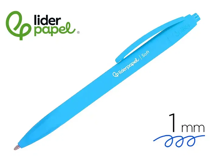 Liderpapel Bolígrafo InkPro 07 Retráctil Punta 1 mm Tinta Azul Cuerpo Soft Touch Azul Cielo con Clip Liderpapel Bolígrafo InkPro 07 Retráctil Punta 1 mm Tinta Azul Cuerpo Soft Touch Azul Cielo con Clip