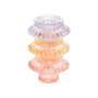 DKD Home Decor Portavelas de Cristal Multicolor 8x8x12,5 cm