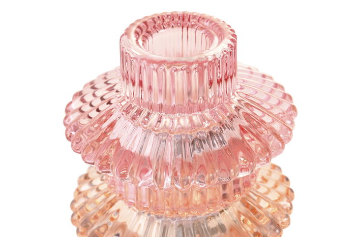 DKD Home Decor Portavelas de Cristal Multicolor 8x8x12,5 cm