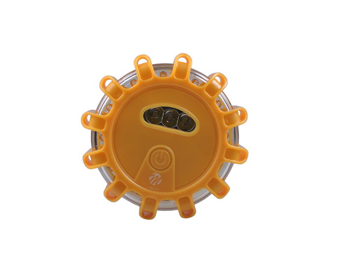 M-Tech Baliza 12+3 Led AAA MTECIL03 Econop de Goma con 9 Modos de Funcionamiento y Faro Linterna Blanco