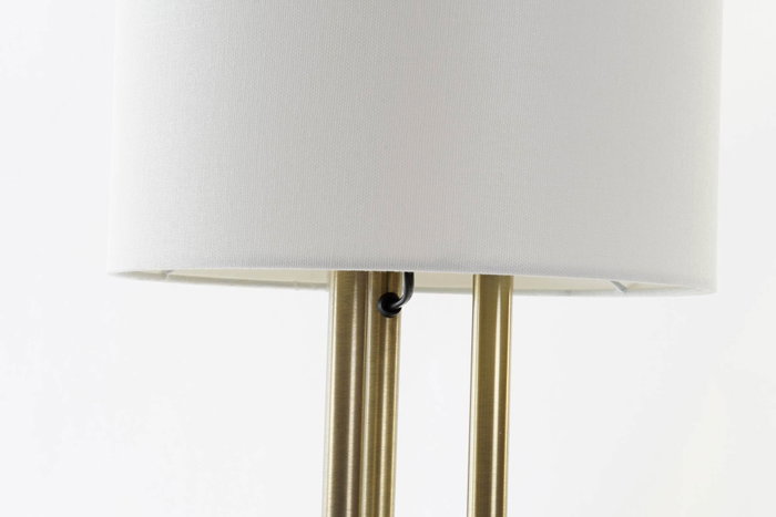 DKD Home Decor Lampara Sobremesa Glam Dorado Blanco Metal Lino 28 x 67 x 28 cm (2 Unidades) DKD Home Decor Lampara Sobremesa Glam Dorado Blanco Metal Lino 28 x 67 x 28 cm (2 Unidades)