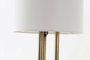 DKD Home Decor Lampara Sobremesa Glam Dorado Blanco Metal Lino 28 x 67 x 28 cm (2 Unidades)