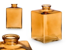 GIFTDECOR Frasco de Cristal Cuadrado Ámbar