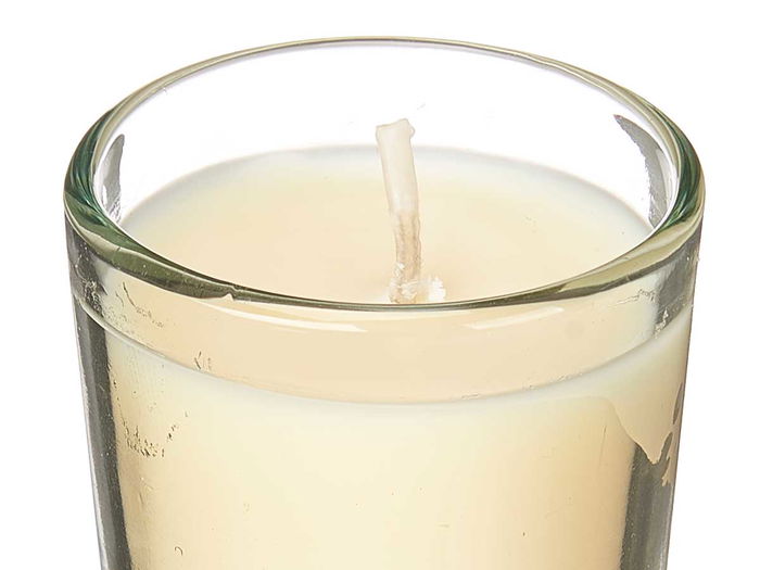 Acorde Set 6 Velas Vaso Vidrio Vainilla 16x11x6.5 cm (Set de 12)