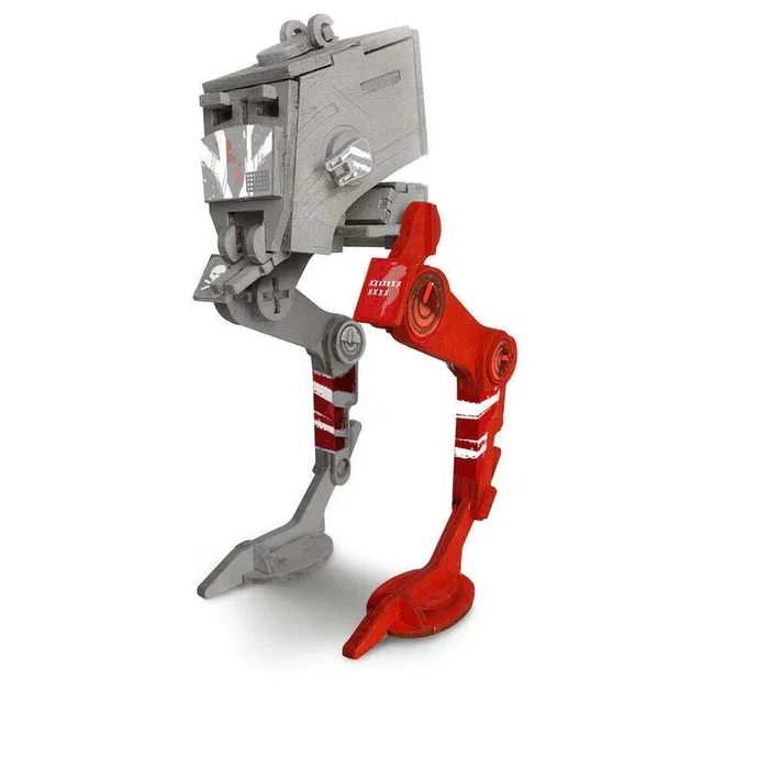 Maqueta de Madera para Pintar Star Wars AT-ST Walker - Modelo de Construcción y Decoración - Licencia Original Maqueta de Madera para Pintar Star Wars AT-ST Walker - Modelo de Construcción y Decoración - Licencia Original