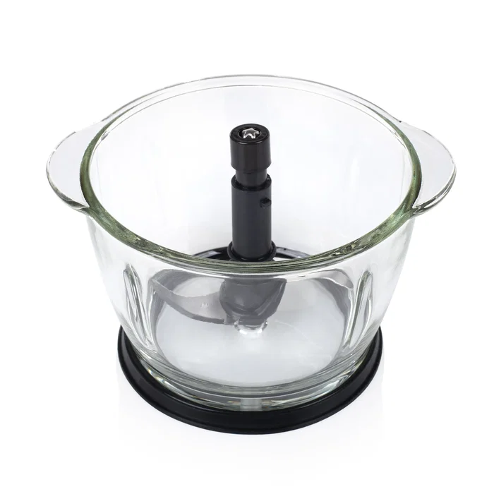 Princess 221051 Picadora Eléctrica 300W 1 Litro con 2 Cuchillas de Acero Inoxidable, Recipiente de Cristal, Base Antideslizante y Apta para Lavavajillas