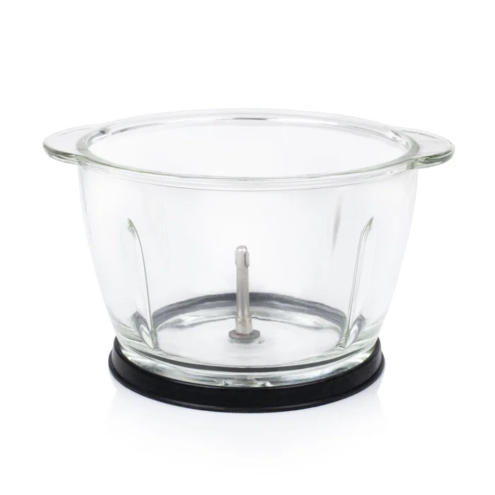 Princess 221051 Picadora Eléctrica 300W 1 Litro con 2 Cuchillas de Acero Inoxidable, Recipiente de Cristal, Base Antideslizante y Apta para Lavavajillas