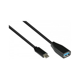 Alcasa 2811-OTG Cable USB 3.2 Gen 1 (5 Gbit/s) USB-C a USB-A OTG - 0.1m - Negro