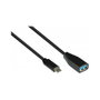 Alcasa 2811-OTG Cable USB 3.2 Gen 1 (5 Gbit/s) USB-C a USB-A OTG - 0.1m - Negro