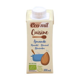 Ecomil Nata de Almendras para Cocinar Bio - Cuisine Chef 200ml - Crema Vegetal