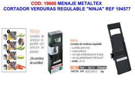METALTEX Cortador de Verduras Regulable Ninja REF194577000