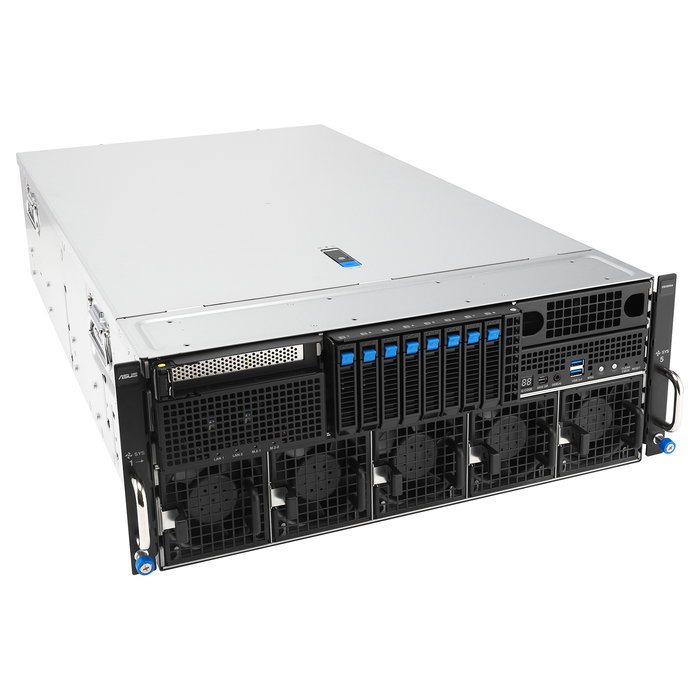ASUS ESC8000A-E13 Server Rack 4U Dual LGA 6096 Socket para AMD EPYC 9005, 24x DDR5-SDRAM, 11x PCIe x16 Gen5, 3200W 80 PLUS Titanium PSU