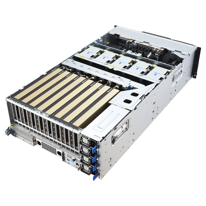 ASUS ESC8000A-E13 Server Rack 4U Dual LGA 6096 Socket para AMD EPYC 9005, 24x DDR5-SDRAM, 11x PCIe x16 Gen5, 3200W 80 PLUS Titanium PSU