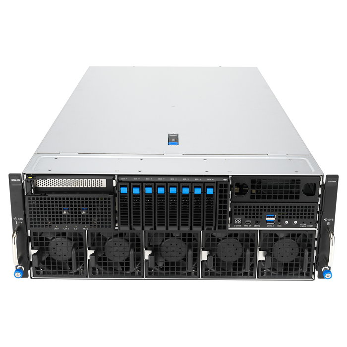 ASUS ESC8000A-E13 Server Rack 4U Dual LGA 6096 Socket para AMD EPYC 9005, 24x DDR5-SDRAM, 11x PCIe x16 Gen5, 3200W 80 PLUS Titanium PSU