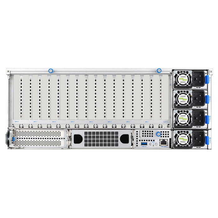 ASUS ESC8000A-E13 Server Rack 4U Dual LGA 6096 Socket para AMD EPYC 9005, 24x DDR5-SDRAM, 11x PCIe x16 Gen5, 3200W 80 PLUS Titanium PSU