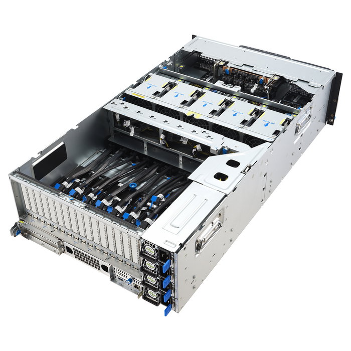 ASUS ESC8000A-E13 Server Rack 4U Dual LGA 6096 Socket para AMD EPYC 9005, 24x DDR5-SDRAM, 11x PCIe x16 Gen5, 3200W 80 PLUS Titanium PSU