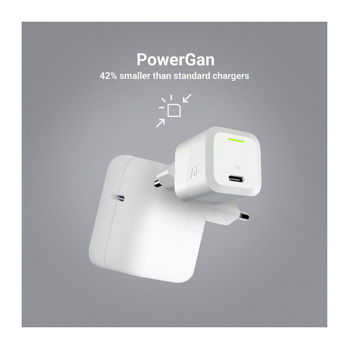 Green Cell Cargador de red USB-C 33W GaN Blanco Green Cell Cargador de red USB-C 33W GaN Blanco