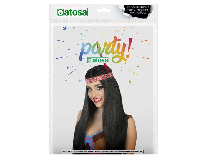 Peluca Lisa Larga Morena Con Cinta Peluca Lisa Larga Morena Con Cinta