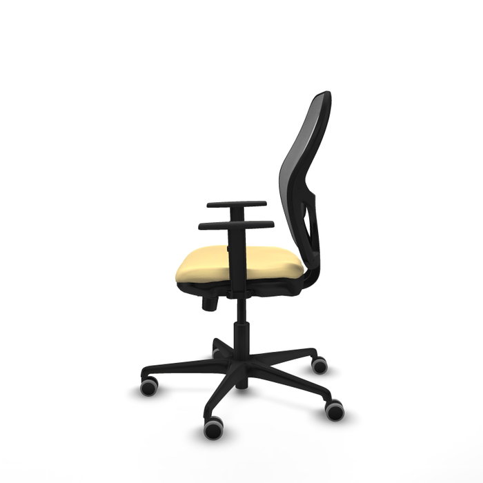 PIQUERAS Y CRESPO Silla de oficina Jorquera con mecanismo Sincro/Traslack, Crema y Gris