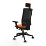 PIQUERAS Y CRESPO Silla de oficina Horna Naranja y Negro
