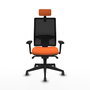 PIQUERAS Y CRESPO Silla de oficina Horna Naranja y Negro