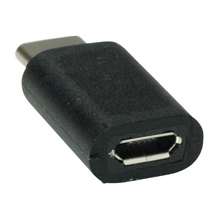 VALUE 12.99.3191 Adaptador USB C a Micro USB Macho/Hembra Negro