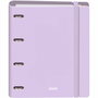 Dohe Carpebloc Serenity Carpeta A4 4 Anillas Mixtas 35 mm Morado Pastel