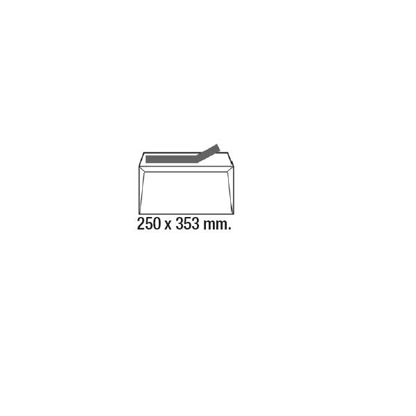Sam Sobres DIN B4 Blanco 250x353mm 100g con Tira de Silicona Sam Sobres DIN B4 Blanco 250x353mm 100g con Tira de Silicona