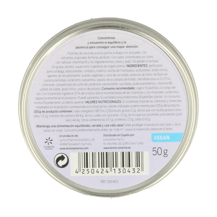 Lemon Pharma Pastillas Flores de Bach Sos Concentración Nº41