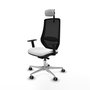 PIQUERAS Y CRESPO Silla de oficina Mardos con mecanismo Sincro/Traslack, Blanco/Negro