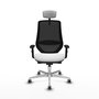PIQUERAS Y CRESPO Silla de oficina Mardos con mecanismo Sincro/Traslack, Blanco/Negro