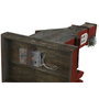 DKD Home Decor Set de 2 Adornos de Madera con LED Rojo y Blanco