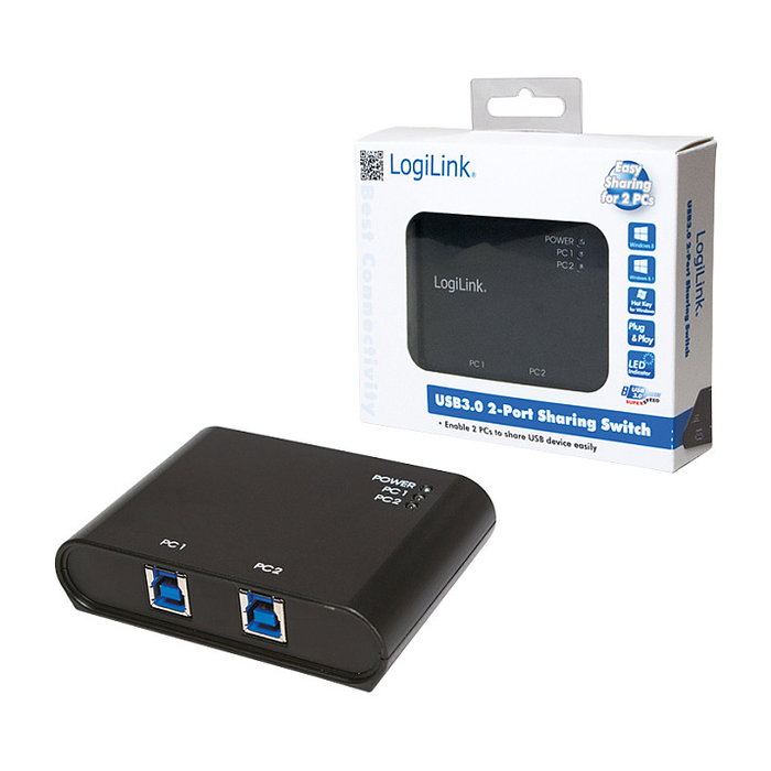 LogiLink UA0216 USB-Switch para 2 PC y 1 Dispositivo USB 3.2 Gen 1 LogiLink UA0216 USB-Switch para 2 PC y 1 Dispositivo USB 3.2 Gen 1