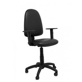 Silla Piqueras Y Crespo Ayna Brazos Regulables Mecanismo Contacto Permanente Con Regulacion De Profundidad Ruedas De Parquet Asiento Y Respaldo Tapizado Similpiel Negro