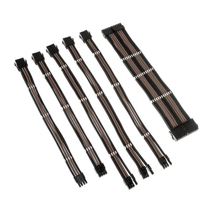 Kolink Core Adept Braided Cable Extension Kit - Black/Gunmetal Kolink Core Adept Braided Cable Extension Kit - Black/Gunmetal