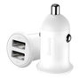 BASEUS Cargador de Coche 2 Puertos USB 2.4A + 2.4A (4.8A Total) 24W - Blanco