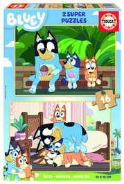EDUCA Puzzle de Madera Bluey 2x16 Piezas
