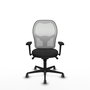 PIQUERAS Y CRESPO Silla de oficina Jorquera con mecanismo Sincro, Negro y Blanco